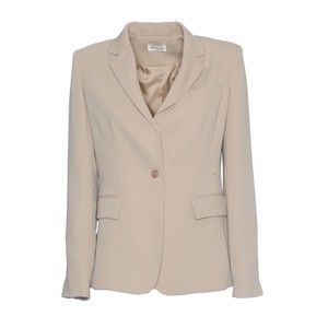 Parosh Single-Button Blazer With Tailored Silhouette In Sabbia - NWT